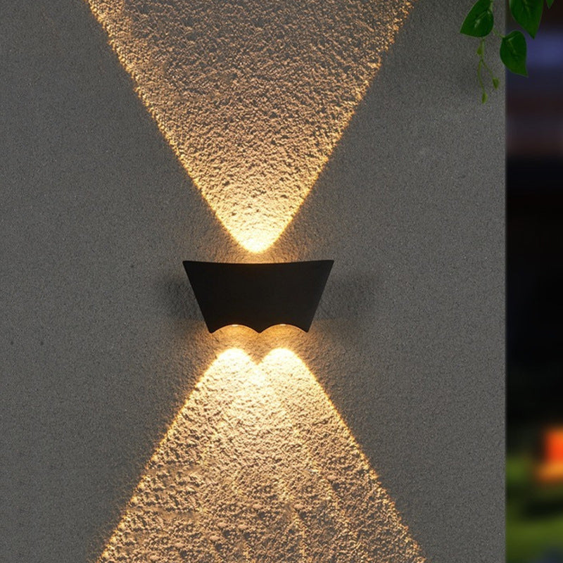 Moderne Einfachheit Wasserdichter Aluminium-Buchstabe Geometrische LED-Wandleuchte Für Außenbereich Terrasse 