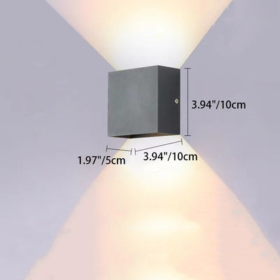 Moderne Einfachheit Wasserdichter Aluminium-Buchstabe Geometrische LED-Wandleuchte Für Außenbereich Terrasse 