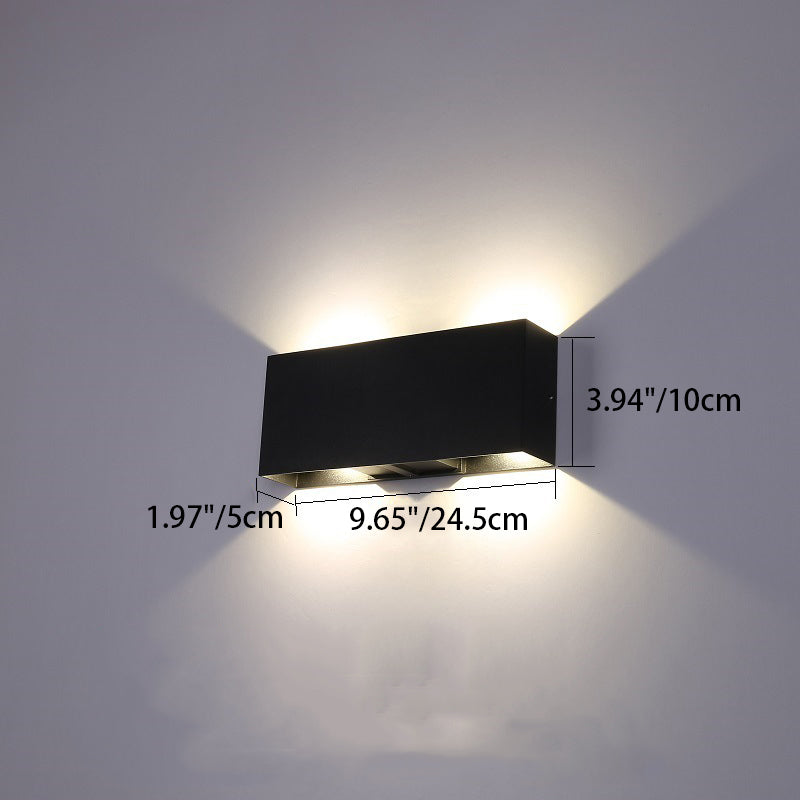 Moderne Einfachheit Wasserdichter Aluminium-Buchstabe Geometrische LED-Wandleuchte Für Außenbereich Terrasse 