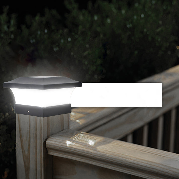 Éclairage paysager LED carré moderne minimaliste solaire étanche en ABS PC pour terrasse extérieure 