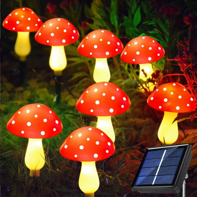Lumières de chaîne LED de décoration de champignon ABS étanche à l&