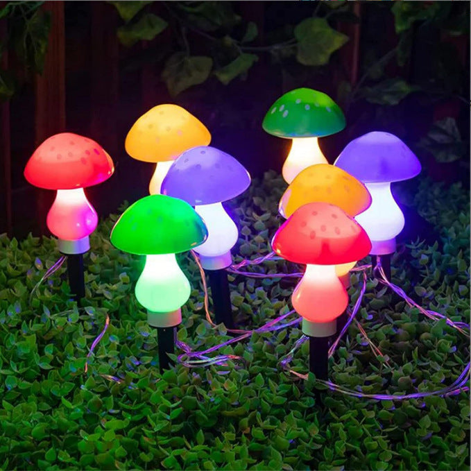 Lumières de chaîne LED de décoration de champignon ABS étanche à l&