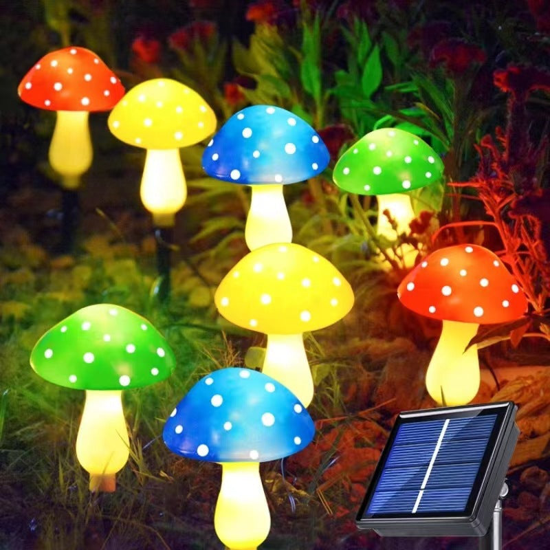 Lumières de chaîne LED de décoration de champignon ABS étanche à l&