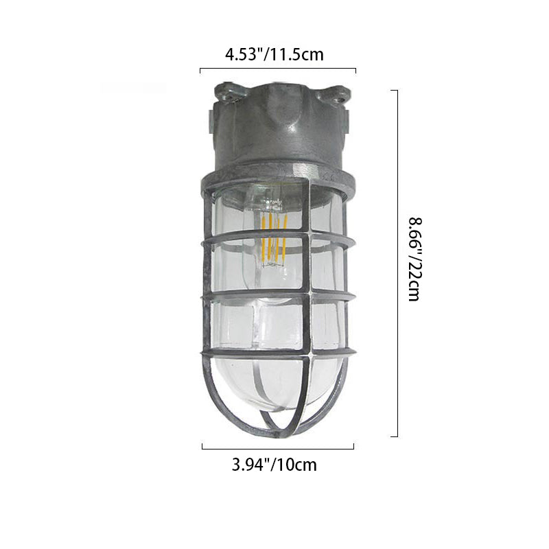 Cage Cylindrique en Verre en Alliage d&