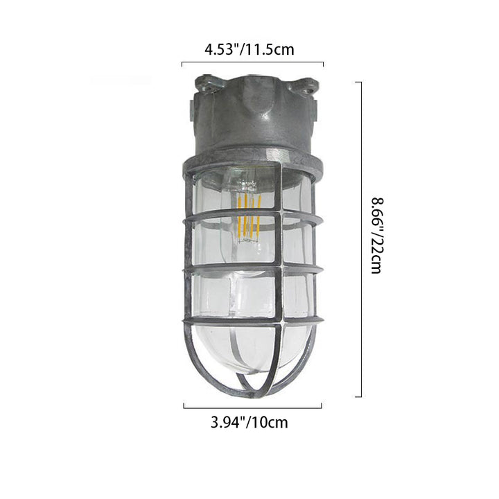Cage Cylindrique en Verre en Alliage d&