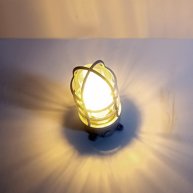 Zeitgenössische industrielle wasserdichte Aluminiumlegierung Glaszylinderkäfig 1-Licht Halbeinbau-Deckenleuchte für Außenbereich Terrasse 