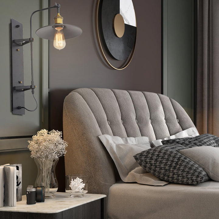 Lámpara Aplique de Pared Cónica Giratoria de Hierro Industrial Contemporáneo de 1 Luz para Sala de Estar 