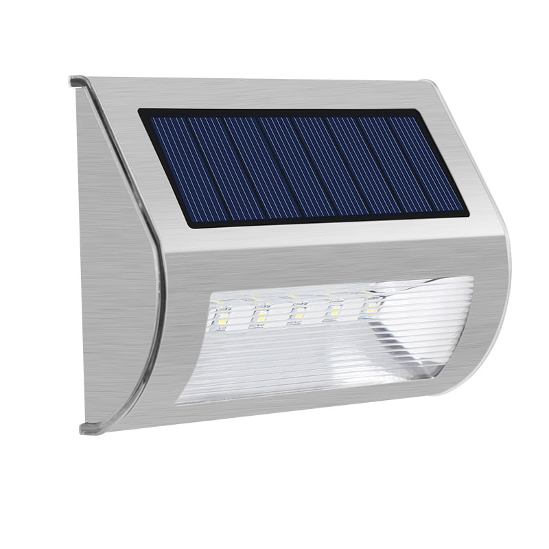 Moderne Einfachheit Solar Wasserdicht Edelstahl PC Rechteckige LED Wandleuchte Lampe Für Außenbereich Terrasse 