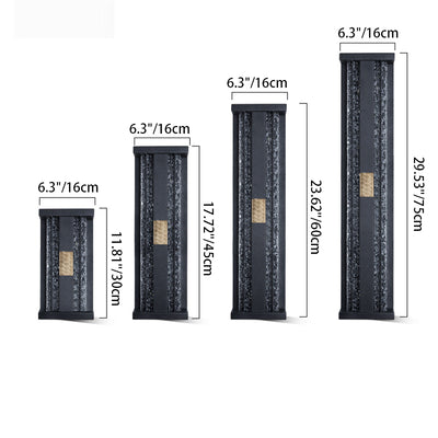 مصباح حائط LED بمستشعر حركة مستطيل من الفولاذ المقاوم للصدأ الأكريليك والنحاس المقاوم للماء بالطاقة الشمسية الفاخرة التقليدية للباحة الخارجية 
