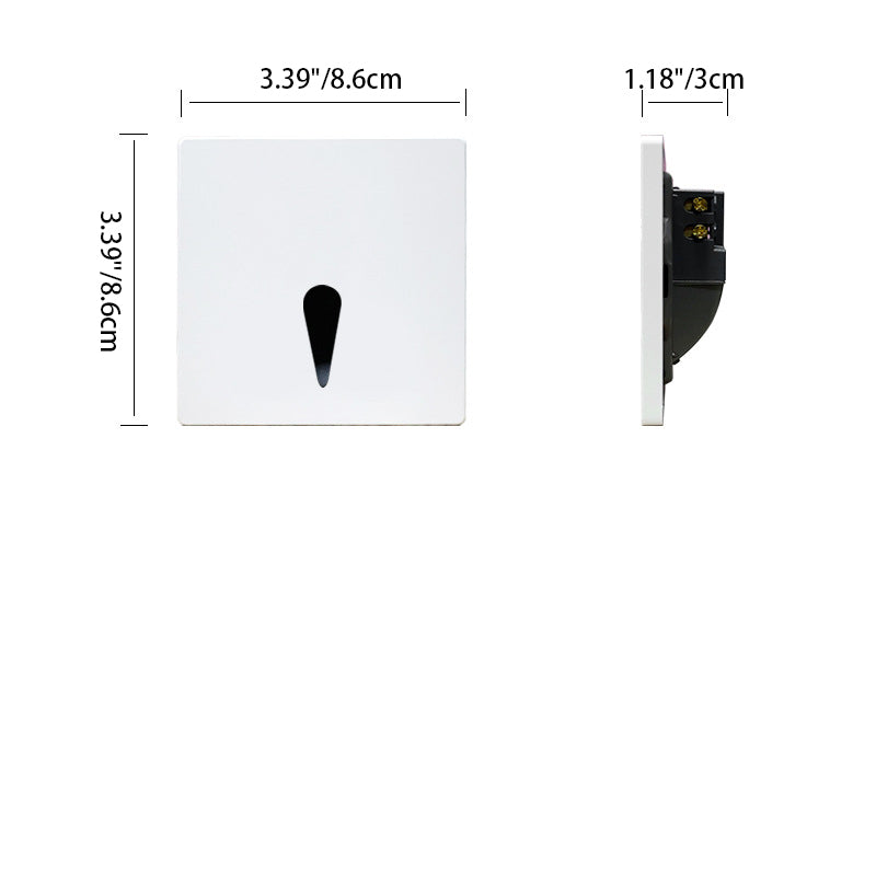 Moderne minimalistische wasserdichte Wandleuchte aus Aluminiumlegierung und Stahl mit quadratischem LED-Einbaustrahler für den Flur 