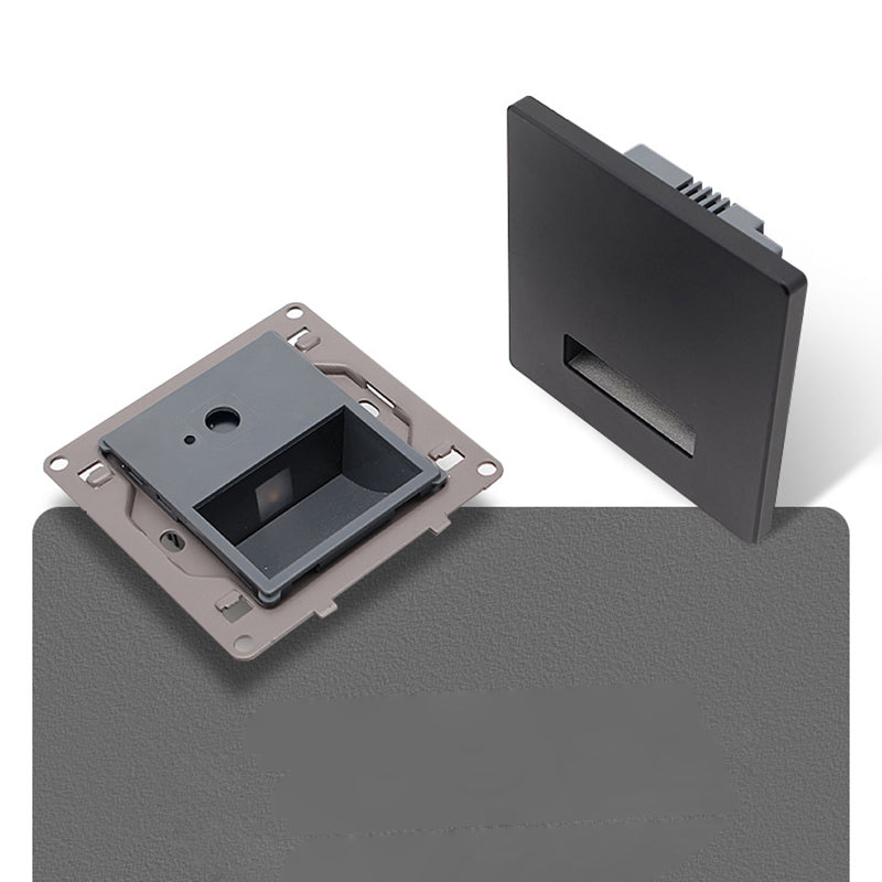 Moderne minimalistische wasserdichte Wandleuchte aus Aluminiumlegierung und Stahl mit quadratischem LED-Einbaustrahler für den Flur 