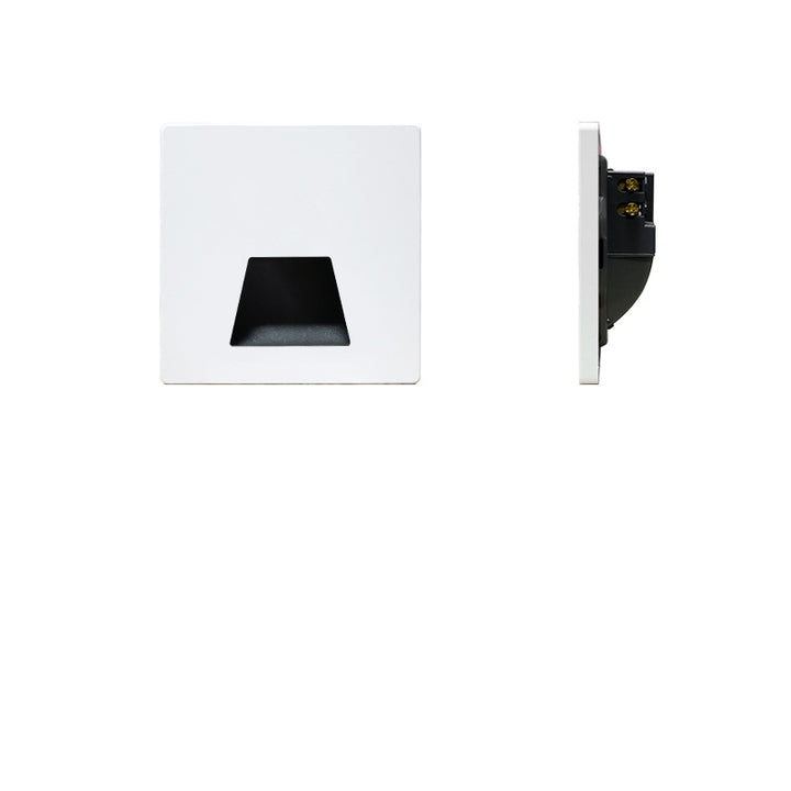 Moderne minimalistische wasserdichte Wandleuchte aus Aluminiumlegierung und Stahl mit quadratischem LED-Einbaustrahler für den Flur 