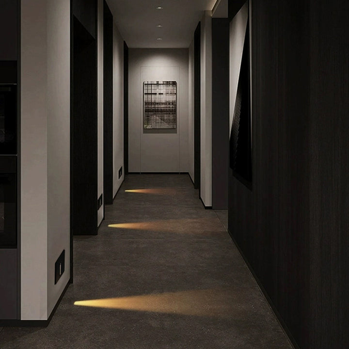 Moderne minimalistische wasserdichte Wandleuchte aus Aluminiumlegierung und Stahl mit quadratischem LED-Einbaustrahler für den Flur 