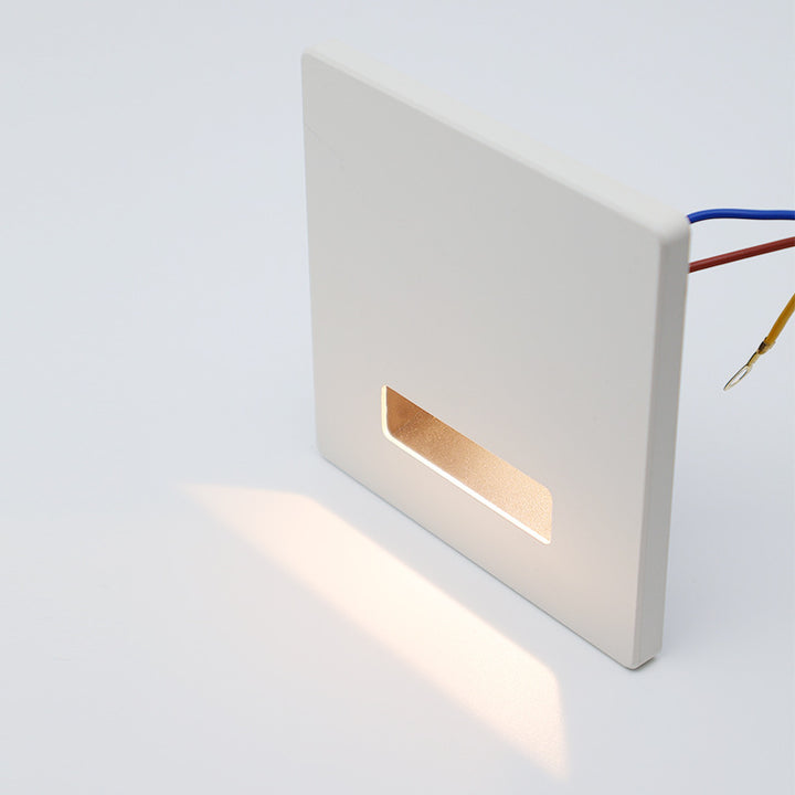 Moderne minimalistische wasserdichte Wandleuchte aus Aluminiumlegierung und Stahl mit quadratischem LED-Einbaustrahler für den Flur 