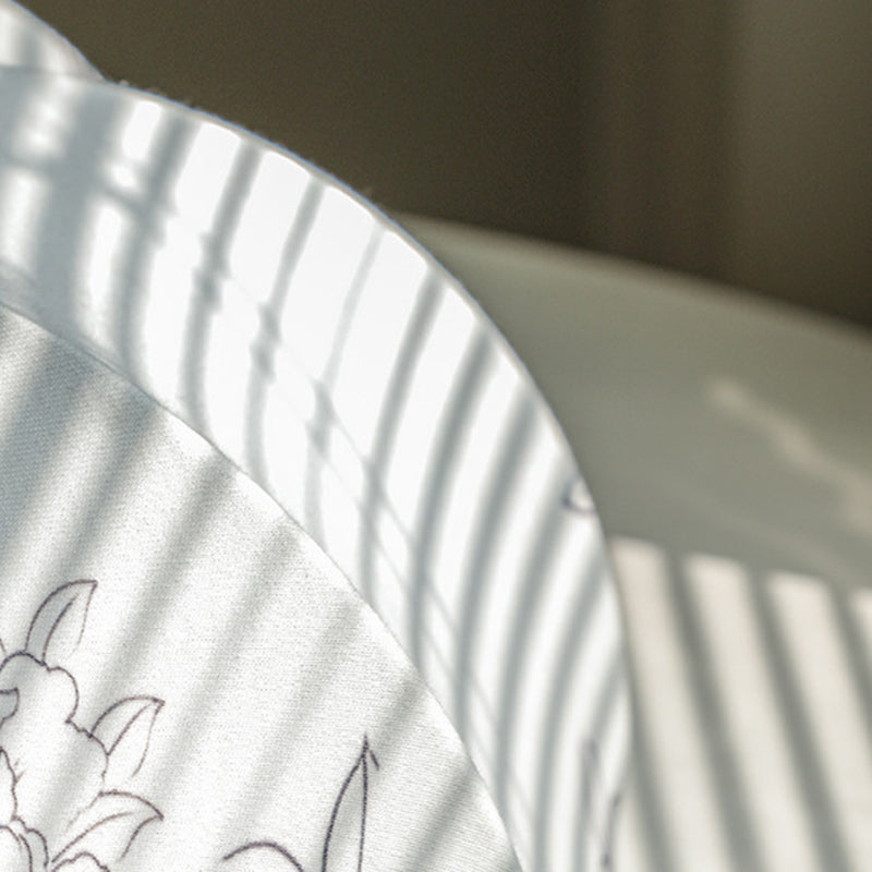 Traditionelle französische Stoff-Rundmuster 3-Licht-Deckenleuchte für das Schlafzimmer 
