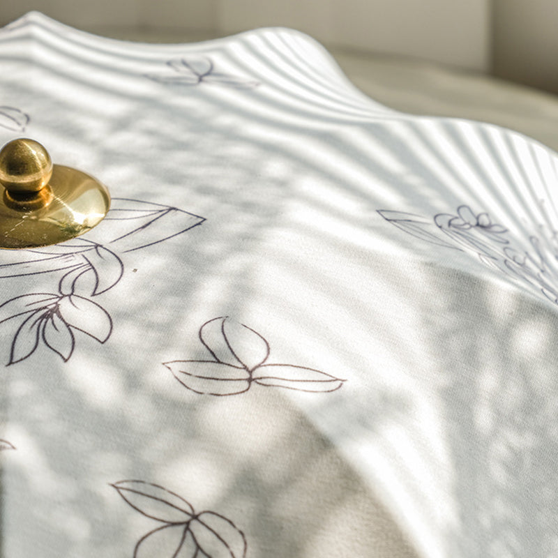 Traditionelle französische Stoff-Rundmuster 3-Licht-Deckenleuchte für das Schlafzimmer 