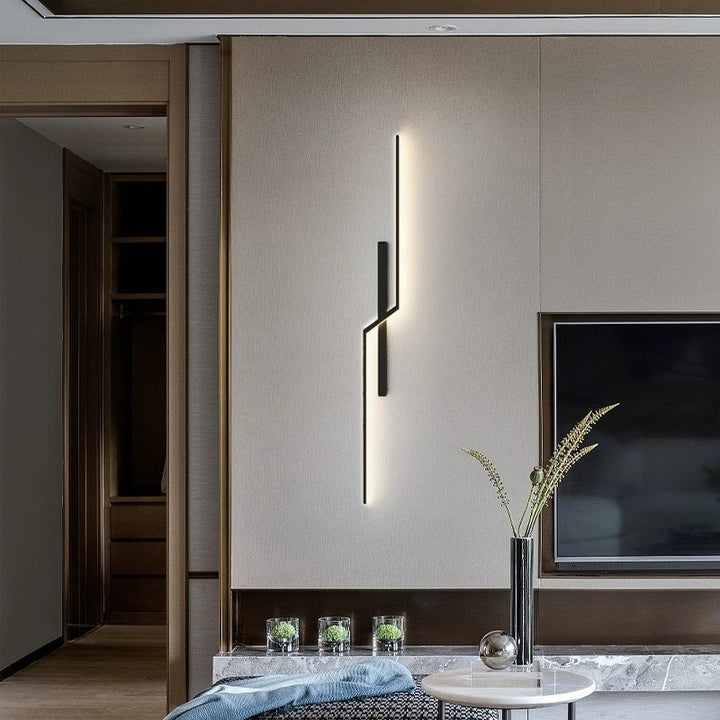 Applique Murale à LED en Bande Linéaire en Silice d'Aluminium Minimaliste Moderne pour Chambre 