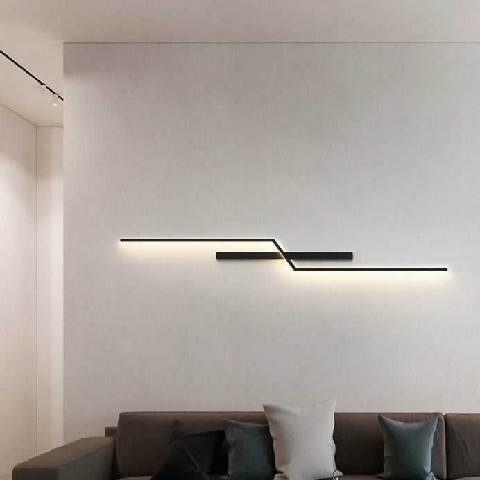 Applique Murale à LED en Bande Linéaire en Silice d'Aluminium Minimaliste Moderne pour Chambre 