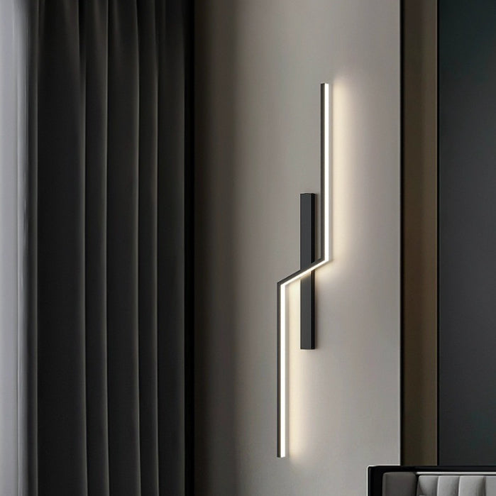 Applique Murale à LED en Bande Linéaire en Silice d'Aluminium Minimaliste Moderne pour Chambre 