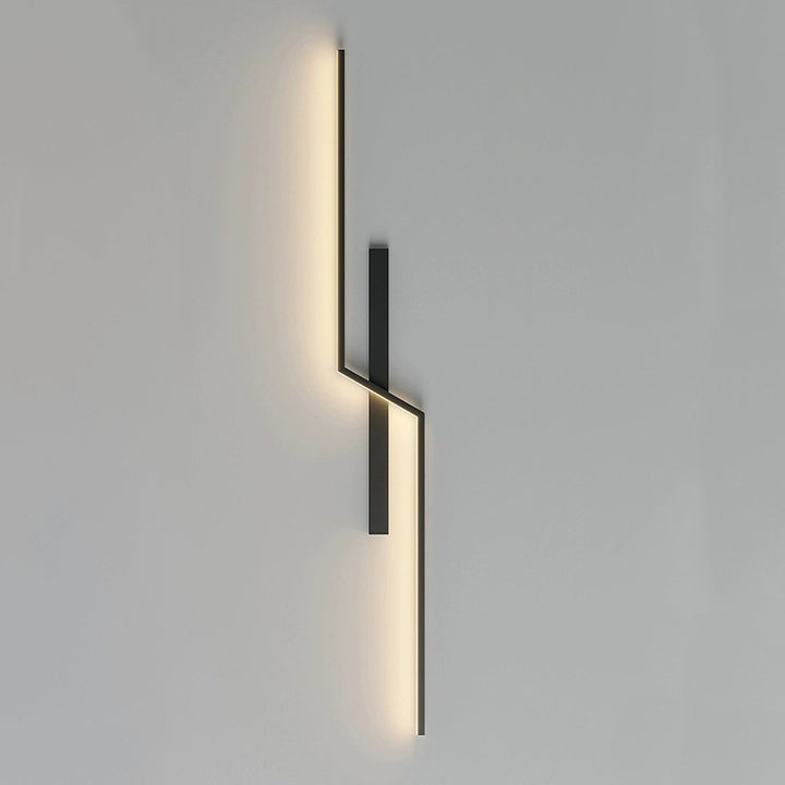 Lámpara de Aplique de Pared LED de Tira Lineal de Silicio de Aluminio Minimalista Moderna para Dormitorio 