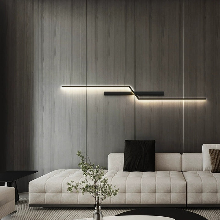 Applique Murale à LED en Bande Linéaire en Silice d'Aluminium Minimaliste Moderne pour Chambre 