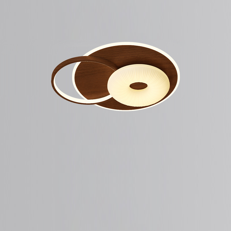Lámpara de techo LED empotrada redonda con triángulo de flores PE de hardware nórdico contemporáneo para dormitorio 
