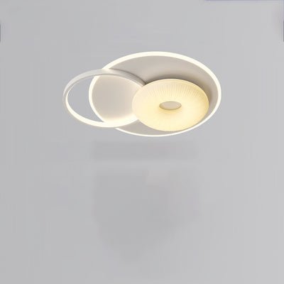 Lámpara de techo LED empotrada redonda con triángulo de flores PE de hardware nórdico contemporáneo para dormitorio 