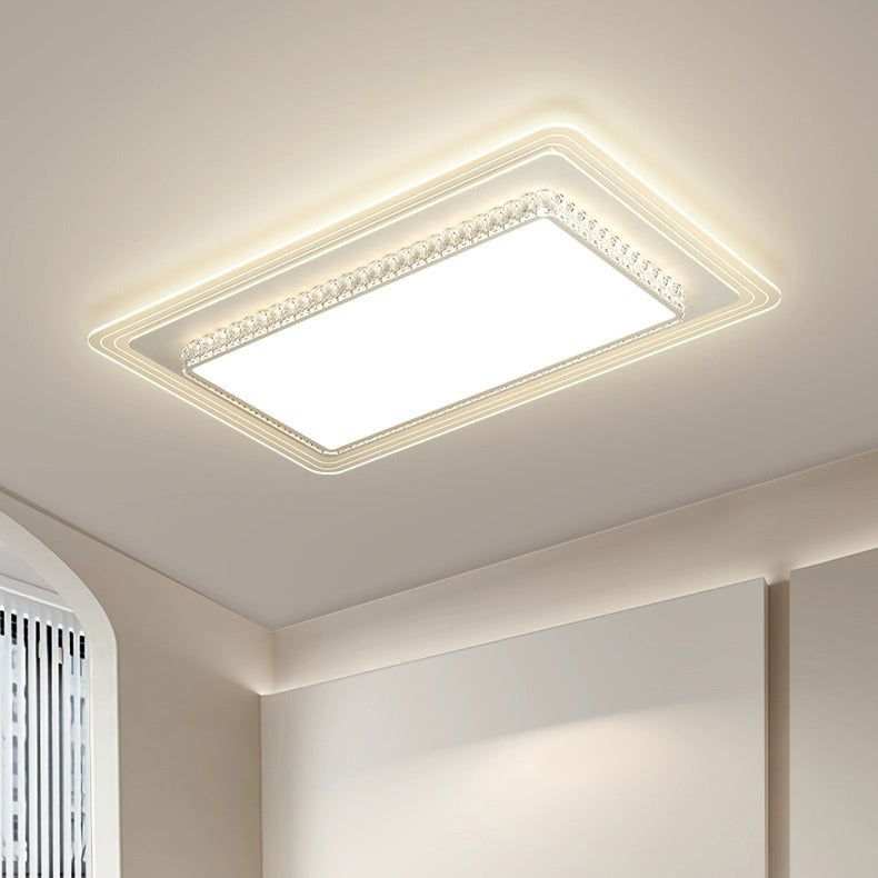 Lumière de plafond LED encastrée rectangulaire carrée ronde en acrylique pour salon avec matériel de simplicité moderne 