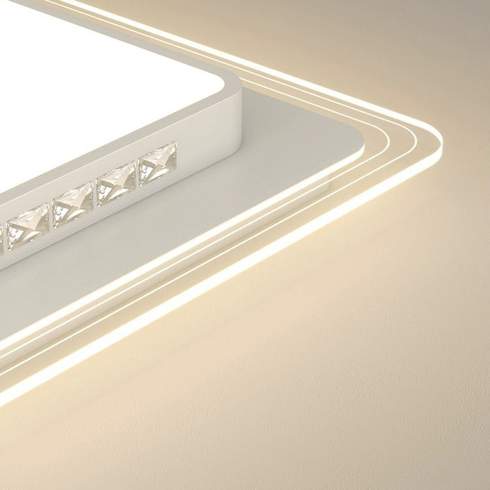 Lumière de plafond LED encastrée rectangulaire carrée ronde en acrylique pour salon avec matériel de simplicité moderne 