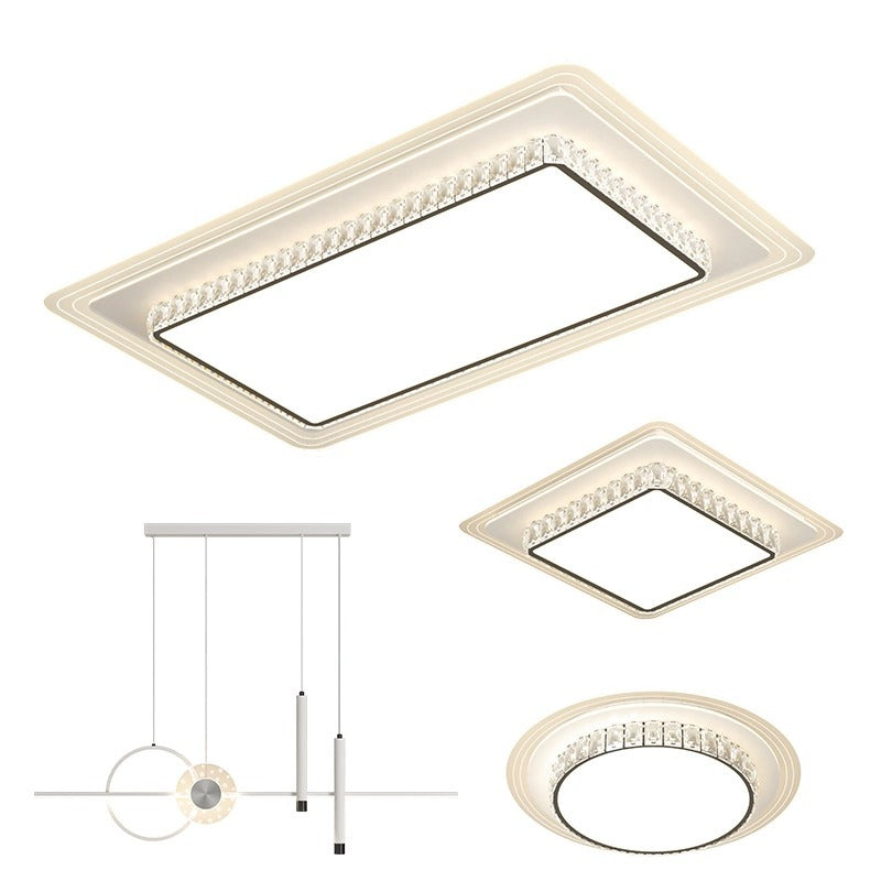 Lumière de plafond LED encastrée rectangulaire carrée ronde en acrylique pour salon avec matériel de simplicité moderne 