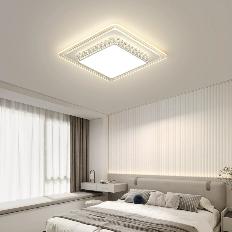 Lumière de plafond LED encastrée rectangulaire carrée ronde en acrylique pour salon avec matériel de simplicité moderne 