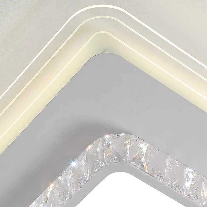 Lumière de plafond LED encastrée rectangulaire carrée ronde en acrylique pour salon avec matériel de simplicité moderne 