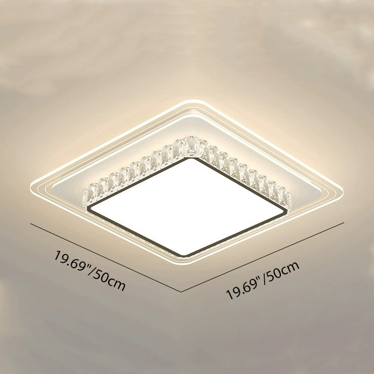 Lumière de plafond LED encastrée rectangulaire carrée ronde en acrylique pour salon avec matériel de simplicité moderne 