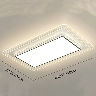 Lumière de plafond LED encastrée rectangulaire carrée ronde en acrylique pour salon avec matériel de simplicité moderne 