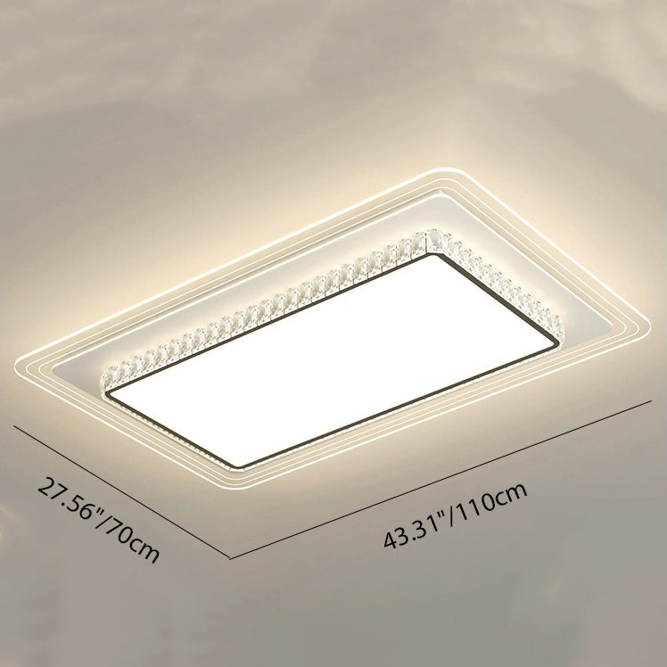 Lumière de plafond LED encastrée rectangulaire carrée ronde en acrylique pour salon avec matériel de simplicité moderne 