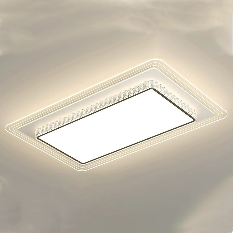 Lumière de plafond LED encastrée rectangulaire carrée ronde en acrylique pour salon avec matériel de simplicité moderne 