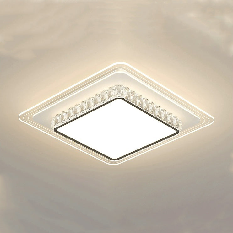 Lumière de plafond LED encastrée rectangulaire carrée ronde en acrylique pour salon avec matériel de simplicité moderne 
