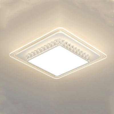 Lumière de plafond LED encastrée rectangulaire carrée ronde en acrylique pour salon avec matériel de simplicité moderne 