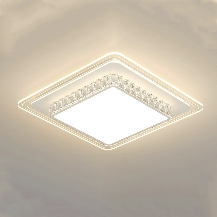 Lumière de plafond LED encastrée rectangulaire carrée ronde en acrylique pour salon avec matériel de simplicité moderne 