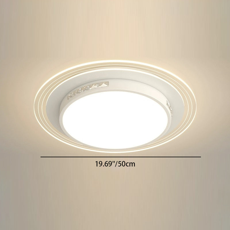 Moderne Einfachheit Hardware Acryl Rechteckig Quadratisch Rund Gestreift LED Deckenleuchte für Wohnzimmer 