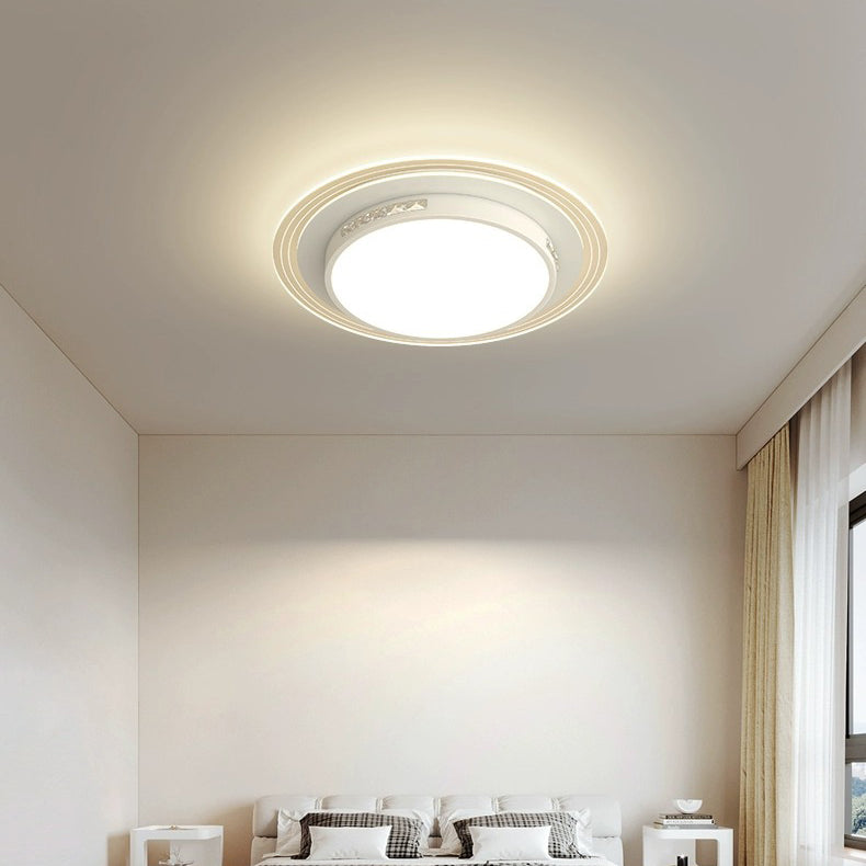 Moderne Einfachheit Hardware Acryl Rechteckig Quadratisch Rund Gestreift LED Deckenleuchte für Wohnzimmer 
