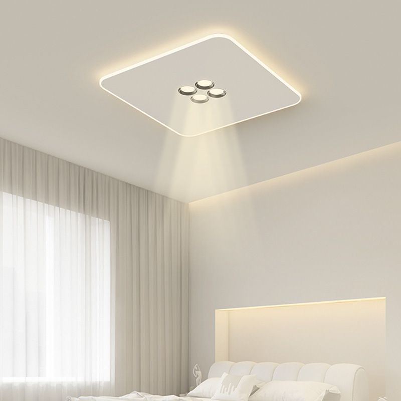 Plafonnier LED moderne minimaliste en fer et acrylique rectangulaire, carré, rond pour salon 