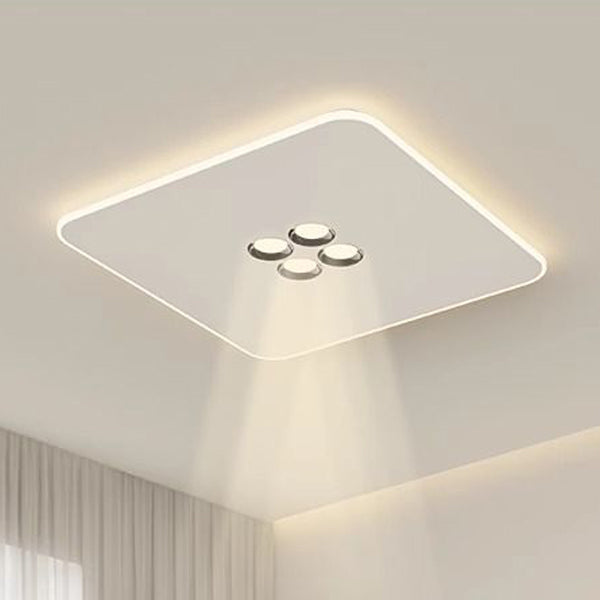 Plafonnier LED moderne minimaliste en fer et acrylique rectangulaire, carré, rond pour salon 