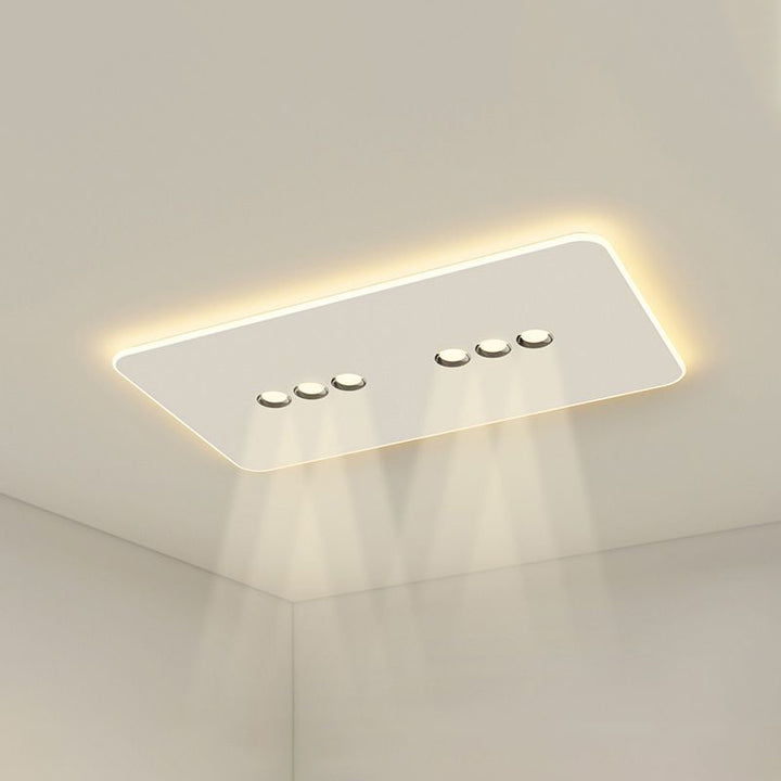 Plafonnier LED moderne minimaliste en fer et acrylique rectangulaire, carré, rond pour salon 