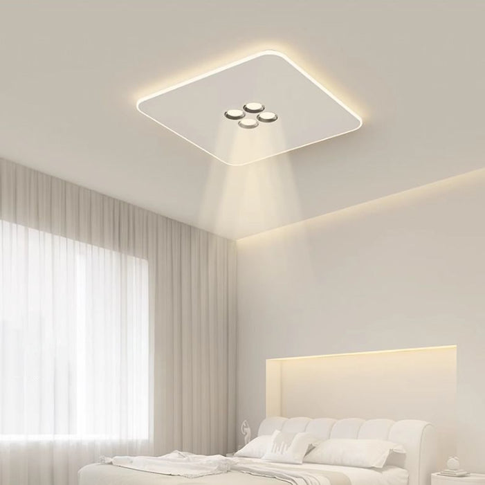 Plafonnier LED moderne minimaliste en fer et acrylique rectangulaire, carré, rond pour salon 