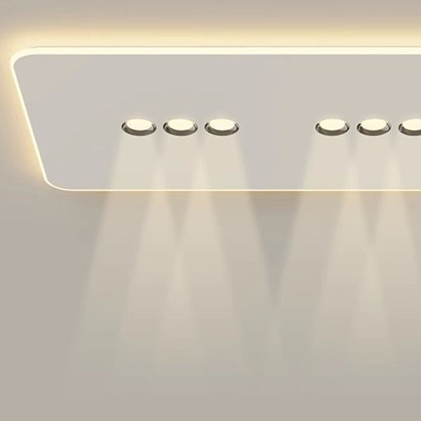 Plafonnier LED moderne minimaliste en fer et acrylique rectangulaire, carré, rond pour salon 