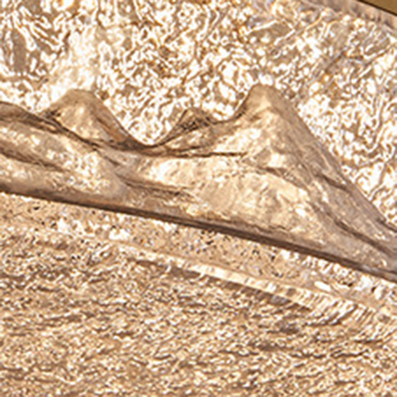 Zeitgenössische skandinavische Deckenleuchte aus Edelstahl, Eisen, Harz mit rundem Crackle-LED-Flush-Mount für das Schlafzimmer 