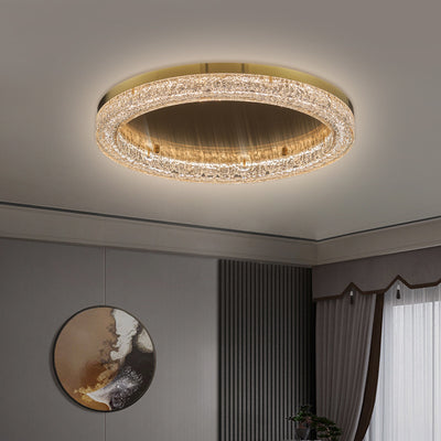 Moderne Einfachheit Edelstahl Harz Runde Welle LED Deckenleuchte Für Schlafzimmer 