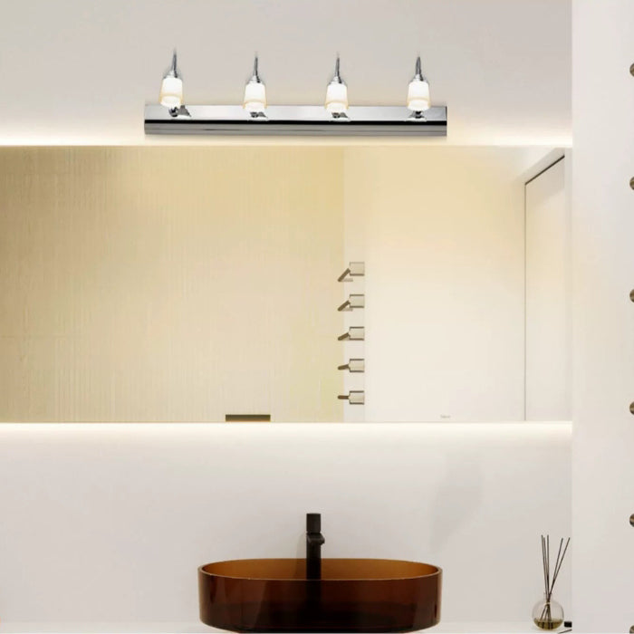 Moderne Einfachheit Edelstahl Eisen Aluminium Acryl Schwanenhals Schlauch Flexibler Schlauch LED Wandleuchte Lampe Spiegellicht für Badezimmer 