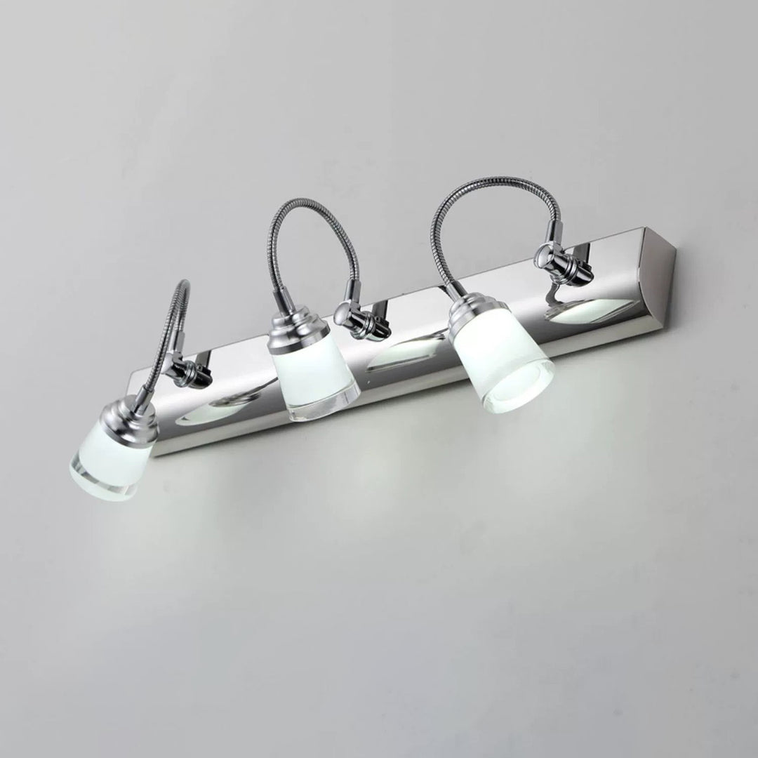 Moderne Einfachheit Edelstahl Eisen Aluminium Acryl Schwanenhals Schlauch Flexibler Schlauch LED Wandleuchte Lampe Spiegellicht für Badezimmer 